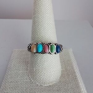 Carolyn Pollack Multi-Color Ring with Multi-Stone Design,  Size 10